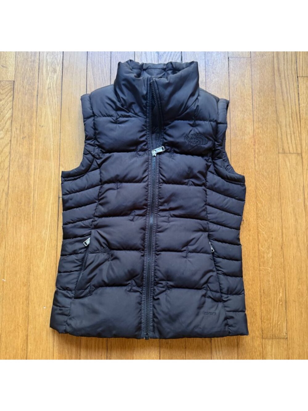 The North Face Youth Girls Size M Black 550 Goose Down Fill Outdoor Puffer Vest - Picture 6 of 16